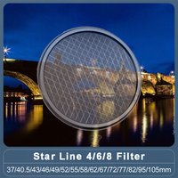 Star Line 4 6 8 Star Camera Lens Filter 37 40.5 43 46 49 52 55 58 62 67 72 77 82 95 105mm for Sony Nikon Canon SLR Night Jewelry