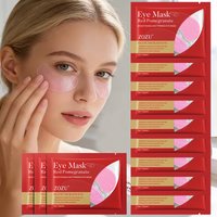 12/24/36/60pcs Pomegranate Collagen Eye Mask, moisturizing, locking in moisture, reducing dark circles, brightening eye skin