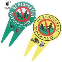 1Pc Reminder Sign Waterproof No Poop & Pee Plate Sign Please Note No Dog Poop Sign Clusters Prohibition Luminous Garden Sign