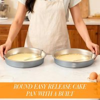 9 Inch Round Cake Tin With Built-in Swivel Easy Release Cake Pan Non-Stick Baking Tray For Layer Cake Easy To Clean Bakeware