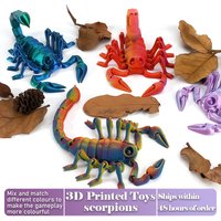 Movable Joint 3D Printed Scorpion Model Articulated Cool Desktop Creative Ornament Interesting Home Decor Artwork Holiday Gift
