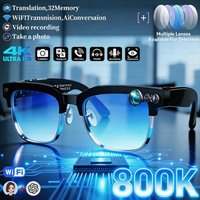 2026New 4K Ultra HD Color Change BT Call Smart Glasses AI Chat Music Player 800W Pixel Camera 1080P Video AI Sports Glasses Men