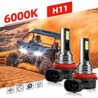 2pcs H8 H9 H11 Car LED Fog Headlight Bulbs 6000K White Auto Fog Lamp Day Running Light 3570 CSP 15000LM Fog Lamp