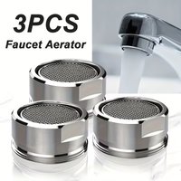 3Pcs Stainless Steel Faucet Aerators - Stylish Metal Mesh Design, Splash Control, Easy Install for Kitchen & Bathroom