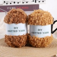 3-Pack of Curly Yarn, 50g Per Roll, Total 150g, Yarn Similar to Teddy Curls, Soft Curling Yarn, Suitable for Knitting Handmade Scarves, Hats, Carpets, Mats, Decorations, Etc