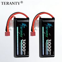 TERANTY 2S 3000mAh Lipo Battery 7.4V 60C 7.6V 80C With T/XT60 Plug for RC Car Truck Drone Airplane FPV RC Hobby Models Battery