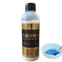 Multi-purpose Acrylic Paint Diluting Liquid 100ml Art Pouring Medium Pigment Adjustment Fluid Easy Mixing Color Modulator
