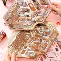 Large size 3D miniature landscape stickers, suitable for DIY scrapbooks and handmade artworks