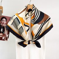 Luxury Silk Scarf 90CM Mulberry Shawls Hand-Rollerd Edges Bandanas Women Accessories Head Hair Bag Decorations