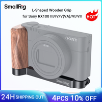 SmallRig L-Shaped Plate With Wooden Grip for Sony RX100 III/IV/V(VA)/VI/VII L Bracket Plate With Wooden Handgrip - 2467