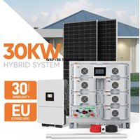 New 30KW Solar Panel System with MPPT Hybrid Inverter and 64KWH Lithium Ion Battery for Home Use and Solar Design