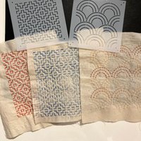 Reusable Sashiko Embroidery Stencils for DIY Handicraft Sewing Multiple Pieces Template Set for Patchwork Quilting Crafts