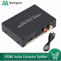 WvvMvv HDMI-compatible Audio Extractor 5.1ch 2.0ch Stereo Extractor Converter Optical TOSLINK SPDIF + L/R Audio Splitter Adapter