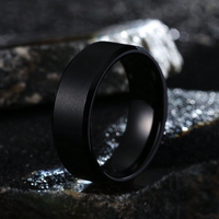 Stainless Steel Black Jewelry Ring for Men Women Rings Wedding Engagement I Love You Male Jewelry