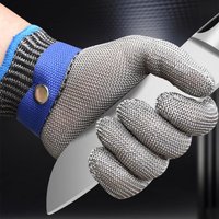 Anti-cut Mesh Metal Glove Safety Cut Proof Stab Resistant Stainless Steel Wire Metal Mesh Butcher Protect Cut-Resistant Gloves
