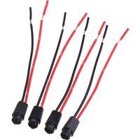 5Pcs T5 LED Bulb Holder Socket For 1.2W W3W Width Instrument Light Socket T5 Lights Bulbs Plug Extension Cables Harness