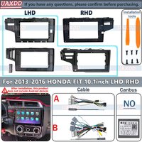 For HONDA 2014 FIT JAZZ car CD dvd radio Android fascia multimedia MP5 video Audio stereo 9inc10.1inch panel frame cables Harnes