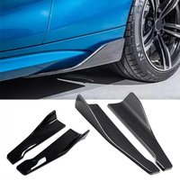 Pair 48cm Rear Bumper Protector Diffuser Lip Splitter Apron Spoiler Side Skirt Universal For Audi RS3 RS4 RS5 RS6 A6 C6 C5 A4 A3
