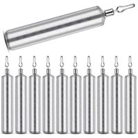 10Pcs Drop Shot Fishing Weights Pencil Weights Fishing Sinker No Snag Drop Shot Rig Skinny Sinkers for Bass Saltwater Freshwater