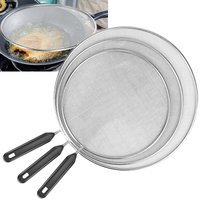 3Pcs Stainless Steel Oil Net Anti Splatter Guard Cooking Frying Grease Splatter Screen Pan Mesh Guard Screen Splash Cover