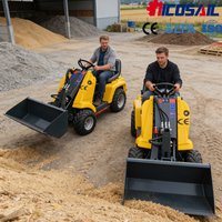 Nicosail 3 Wheel Small Skid Steer Loader CE Approved Heavy Duty Durable for Farm Garden Construction Work