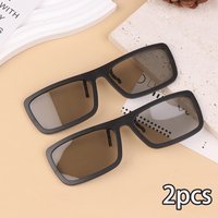 【2Pcs Passive 3D Glasses For Movies Theater Cinema Passive 3D TV Stereo Clip-on Passive TV Real 3D Glasses Clip】