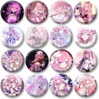 Honkai Impact 3rd Enamel Pins Cartoon Icons Badge Round Brooch on Backpack Clothes Jewelry Accessories Fans Gifts