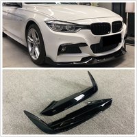 Glossy Black Front Splitters Bumper Lip For BMW 3 Series F30 M Sport 2012-18 MA