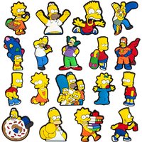 18Pcs/set Simpson Series Shoe Charms For Clogs Cute Sandals Shoes Accessories Kawaii PVC Garden Shoe Decoration Buckle