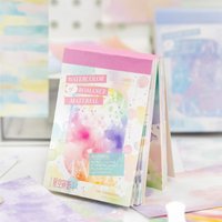 100Pcs Watercolor Cloud White Kraft Paper, Aesthetic Sky Background Sheets for Journal
