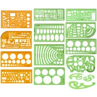 Circular oval ruler durable drawing design furniture architect template drafting ruler template measuring ruler