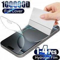 1-4Pcs Hydrogel Film for IPhone 17 16 15 14 13 12 11 Pro Max Plus 17 Air Full Cover Screen Protector Front Soft Film Accessories