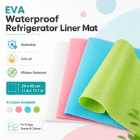 4-20Pcs Washable EVA Fridge Mat, Waterproof Anti-Oil Liner for Kitchen Cabinet, Refrigerator Drawer, Heat Insulation Pad