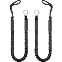 2pcs 4FT Boat Bungee Dock Lines with Hook PWC Dock Ties for Boat Kayak Mooring Line