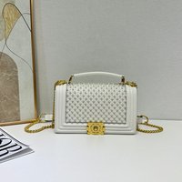 2025 Famous Brand Women's Inlaid Pearls Handbag Luxury Fashion Designer Shoulder Crossbody Bag High-end Party Evening Clutch Bag