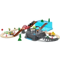 Wooden Railway Track Set Electric Train Magnetic Model Car DIY Track Assemble Interactive Educational Bricks Toy Birthday Gift