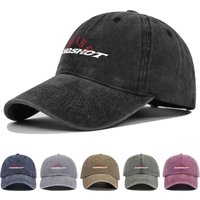 Kpop Lngshot Vintage Baseball Cap SHOTTIES Washed Printed Trucker Style Unisex Cotton Streetwear Korean Fashion Summer Sun Hat