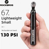 ROCKBROS Bicycle Pump130PSI Air Pump Aluminum Alloy Portable Drop-proof Bike Ultralight Hand Pump MTB Mountain Bike Pump
