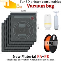 3D Printer parts Upgraded black Filament Vacuum Bag PLA ABS PETG Filament Storage ryer Safekeep Humidity Resistant Sealing Bags