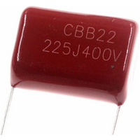10pcs CBB22 225J400V 400V225J 2.2uF 400V 5% P20 Foot Distance 20mm Metallized Polypropylene Film Capacitor