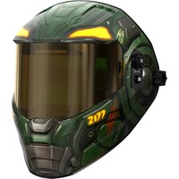 ANDELI True Color-Schweißhelm, automatische Verdunkelung mit Seitenansicht, wiederaufladbare, batteriebetriebene Schweißmaske, breiter Schatten, 4/5-9/9-13