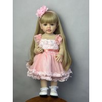 Silicone Reborn Baby Doll Already Painted Finished Awake Newborn Baby Size Long Hair 3D Skin Visible Veins Collectible Art Doll