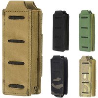 Outdoor Molle 9mm Magazine Pouch Single Mag Holder Universal Laser Cut Flashlight Pouch Knife Pocket Hunting Gear