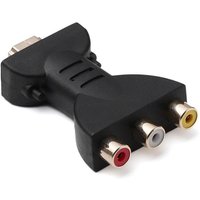 Mini HDMI TO AV Gold-plated HDMI-compatible Male To 3 RGB RCA Video Audio Adapter AV Component Converter Connector For HDTV DVD