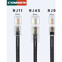 COMNEN RJ9 -RJ9/RJ11-RJ45 Telephone Data Cable 4P4C 6P4C 8P4C Male to Male Modular Data Cord Handset Voice Extension Data Cable