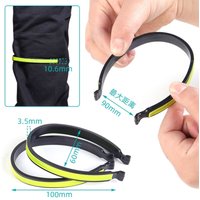 AliExpress NONE 2PCS Bicycle Reflective Trouser Clip Cycling Gear Trouser Carabiner Safe Driving Reflective Warning Sticker Outdoor Seat Belt