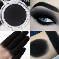 Single Pressed Eyeshadow with Fine Shimmer for Bold Black White Edgy Look Multi Use As Highlighter Waterproof for Party Daily