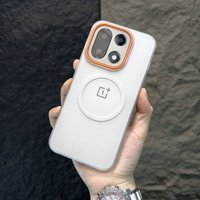 Case for Oneplus 15 15R Ace 6 6T Deluxe Acrylic Transparent Magnetic Back Cover Wireless Charging Shell for One Plus 15 R Funda