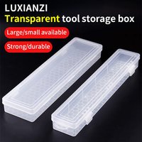LUXIANZI Transparent Storage Box For Brushes Watercolour Pens Painting Pencils Arts Crafts Hand Tools Plastic Case Toolbox