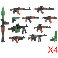 Military Weapons Building Blocks Modern Special Forces Figures Army Soldier City Police Multicolour AK Accessories Bricks Toys
